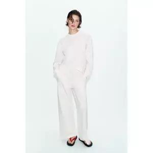 ZARA 페이크 워싱 스웨트셔츠 - 파스텔 로즈