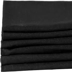 KEPYDRMTF 6개 18 x 21 인치 면 원단 프리컷 퀼팅 번들 솔리드 컬러 퀼트 소재 DIY 공예 재봉 자수 블랙