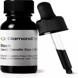 블랙 리퀴드 캔들 염료 .25온스 - 미국산 안전하고 사용하기 쉬운 순수하고 간단한 재료 콩 파라핀 팜 또는