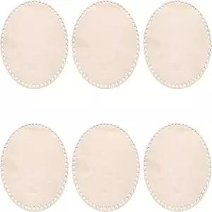 PATIKIL 10인치 지름 코바늘 바구니 바닥 6개의 원형 빈 뜨개질 나무 받침대 DIY 공예 직조 제작 용품 홈