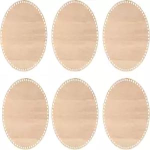 패티킬 지름 6인치 코바늘 바구니 바닥 DIY 공예 직조 제작을 위한 6개의 원형 뜨개질 나무 받침대 홈