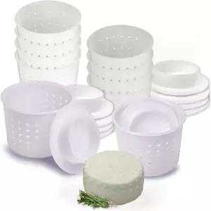 팔로워 1/3 QT로 치즈 만들기용 작은 몰드 10개 - 체다 바구니 키트 홈메이드 용품 단단한 폼 파라 퀘소