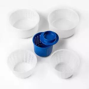 부드러운 치즈를 위한 몰드 만들기 우유 파라 퀘소 염소 레넷 바구니 블루 오리지널 HOZPROM 5개