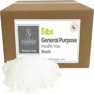 범용 파라핀 왁스 비드 5파운드 - 양초 제조 통조림 방수 가구/금속 보존 DIY 프로젝트용 벌크 100 완전