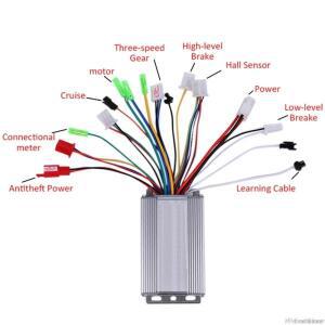 DC 36V/48V 350W 전기 자전거 브러시리스 모터 컨트롤러, 알루미늄 쉘 전기 스쿠터 수리 도구 포함