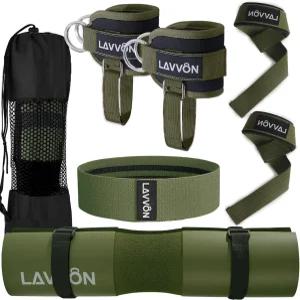 엉덩이 추력을 위한 7Pcs-바벨 패드 세트 - 스쿼트 벤치 프레스 운동 폼 웨이트 팅 바 쿠션 배드 여성용 짐