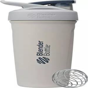 블렌더보틀 스포츠 셰이커 컵 단열 스테인리스 스틸 물병 와이어 거품기 24온스 그레이/화이트