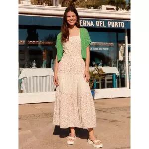 [써스데이아일랜드]플라워 믹스 슬리브리스 원피스 T244MOP274W _P420142533