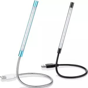 노트북 키보드용 머더 2피스 USB LED 조명 구스넥 컴퓨터 램프 유연한 스틱 디밍 가능한 터치 스위치 블랙