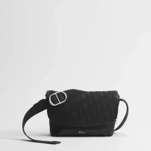 MUST IT_디올 제트 플랩 스트랩 백 미니 - 블랙 디올 오블리크 자카드