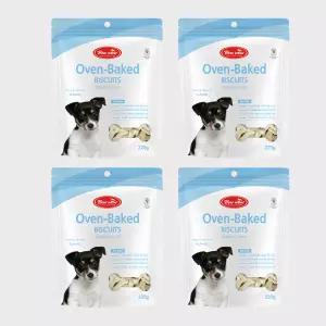 바우와우 강아지 훈련용 간식 트릿 비스켓 쿠키 베이커리 비타민미네랄 오븐베이크 밀크 칼슘  220g X 4개