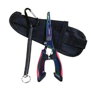 YUANXINWL 플라이어 낚시 장비 PE 라인을 끊을 수 있다 방청 초경량 피시 보관용 가방과 스파이럴 코드가 달린 안전 로프 카라비너 보관 케이스 포함