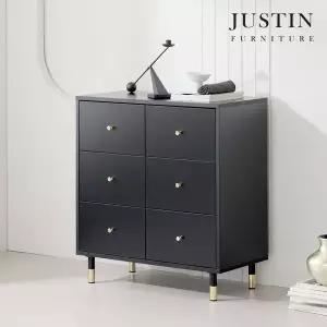 [저스틴퍼니처]로얄 블랙 멀티 스퀘어 3단 서랍장(800)