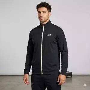 언더아머 1329293-002 남성 스포츠스타일 트리콧 재킷 루즈핏 부드러운 기모 트랙탑 자켓