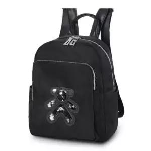 학생백팩 스팽글 곰돌이 패치 여성 책가방 백팩 여자배낭