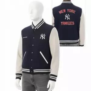 MUST IT_스포티앤리치 25 홈런 울 바시티 자켓 네이비 크림 OW007623633BL111