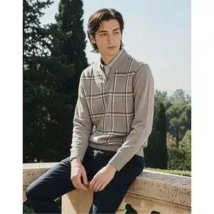 INDIAN 미디움체크 이중에리 니트_MITBP6SC411 2067927