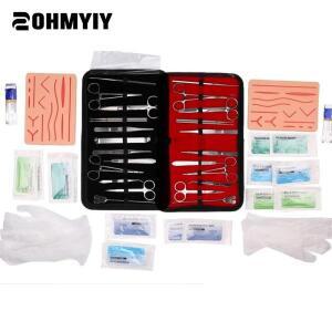 의대생 1세트 의료 학생 봉합 실습 키트 실리콘 스킨 패드 모델 도구 교육 장비와 수술 훈련