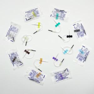 의대생 50개 일회용 나비형 채혈 바늘 이중 날개형 애완동물 케어룸 고양이 개 동물용