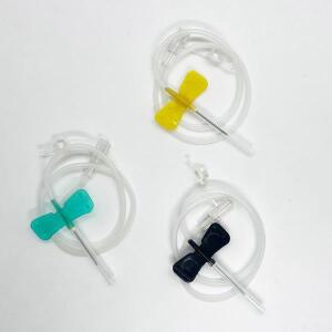 의대생 100PCS 수의학 나비 모양의 혈액 수집 바늘, 고양이, 개 및 애완 동물에게 적합한 날개 달린