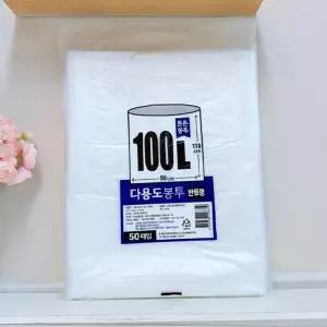 봉투 100L 반투명 50매 90x110/쓰레기/봉투/재활용/분리/수거/야채/비닐/분리/휴지통/식당/음식점/업소용