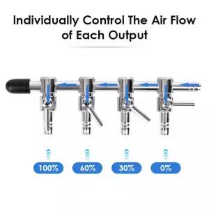 스테인레스 스틸 수족관 공기 분배기 물고기 탱크 산소 펌프 액세서리 흐름 컨트롤러 스위치 밸브 탭