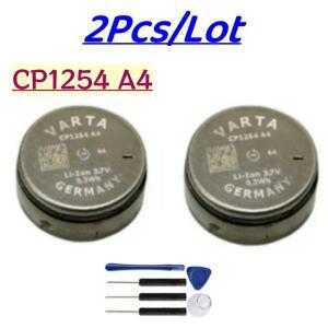 2개 세트 3.7V 리튬 이온 Varta CP1254 A4 0.3Wh 70mAh lir1254 교체 고용량 충전식 배터리 헤드셋 TWS 이