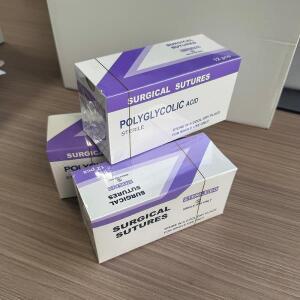 의대생 사슬 제거 없이 바늘 수술을 갖춘 수의학 흡수성 봉합 PGA 90CM 교육 클리닉 병원 실습