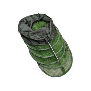 BESPORTBLE 만향 위치 스테인리스 스틸 투망 메쉬 어망 어류 보호 접착 코팅, 지면 고정이 가능한 피시가드 백 낚시용품 어군 탐지 및 생존율 향상용