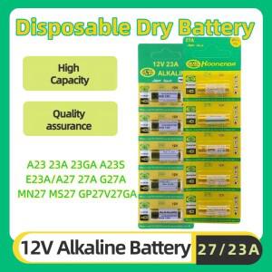 20개 A23 A27 12V 알카라인 배터리 초인종 자동차 키 리모컨 차고개폐기 워크맨용 장수명 23A 27A MN27