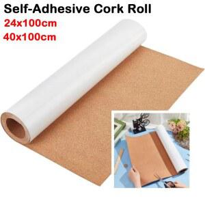 1m 셀프 접착 코르크 롤 2mm 두께 사각형 사진 벽 스티커 코르크 보드