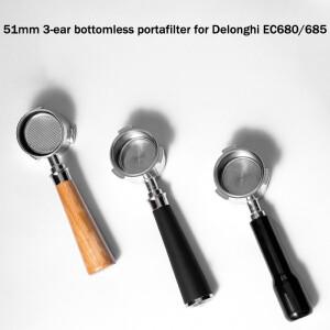 Delonghi EC680/685 커피 머신 에스프레소 핸들 필터 수정 액세서리 용 51mm 3 귀 밑면 Portafilter