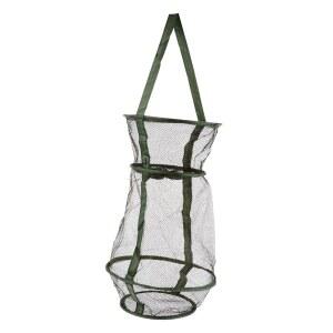 Kisangel 접이식 낚시 트랩 네트 포터블 신축형 새우 게 케이지 와이어 제작 도구 수납이 편리하고 지퍼 개구부가 있어