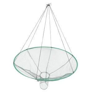 WHAMVOX 접이식 낚시망 손낚시망 게잡이망 내구성 소재 사용 포획 효과 물고기 게 새우와 호환 직경 80cm의 컴팩트한 휴대용 낚시 미끼 트랩 어획 시나리오용 스타일 지정 불가