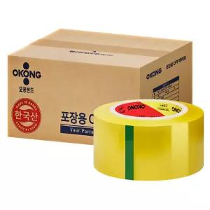 오공 박스테이프 중포장 아크릴 투명 80m 40개 1박스