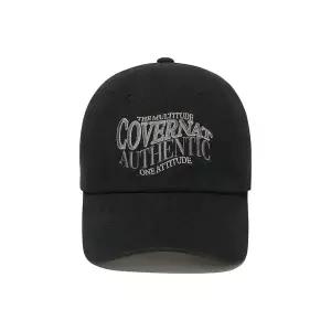 매장정품 COVERNAT 커버낫 [코지 핏] 아트웍 레터링 로고 볼캡 블랙 CO2507CA07BK 1369482