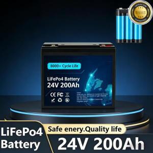 2026년형 신형 24V 200Ah LiFePO4 리튬 배터리 충전식 내장형 BMS RV캠핑카 태양광 해양 오버랜드밴 오프로