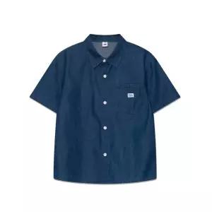 백화점 Lee 키즈 베이직 해지 데님 반팔 셔츠 인디고미디움 LK250208IM