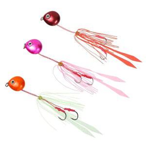 2024년 낚시goo! 타이라바 3색 세트 도미 루어 훅 스커트 넥타이