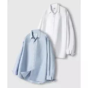 LEMAIN SECOND [NPACK] 시티보이 오버핏 옥스포드 셔츠_3COLOR 반팔 284259