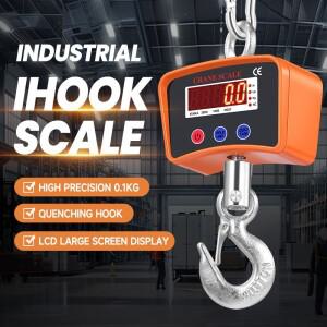 300kg 전자 후크 저울 크레인 스케일 백라이트 디스플레이 미니 정확하고 편리하고 빠른 판독