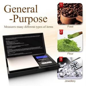 0.01g 보석 미니 스테인리스 전자 저울 디지털 포켓 금 그램 휴대용