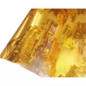 중식당 벽지 금색 골드 인테리어 아트월 도배지 황금색 벽면장식 벽화용품 고급스러운