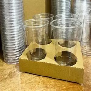 포장 트레이 테이크아웃 화이트 받침대 캐리어 밀크티 종이컵 카페용