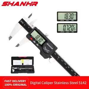 SHANHR 150mm 전자 디지털 캘리퍼 측정 도구, 대형 LCD 화면이 있는 스테인리스 스틸 구조