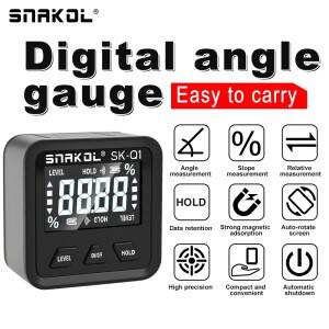 스나콜 앵글 프로트랙터 360도 미니 전자 디지털 각도기 경사계 측정기