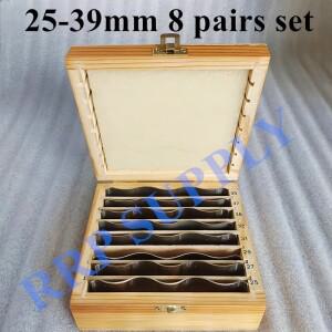 스테인레스 스틸 웨이브 평행 다리미 시스템, 조정용 공작 기계 액세서리, 25-39mm, 8 쌍 메트릭 세트, 신