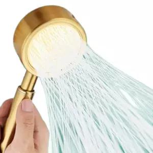 수압상승 샤워헤드 골드 스테인리스 교체 핸드 샤워기 필터 목욕 절수