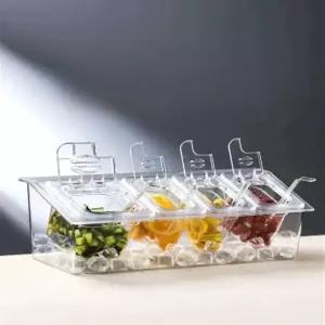 식재료 반찬통 업소용 투명 보관용기 단무지 밧드 셀프바 뚜껑 밧트 식당 저장용 통