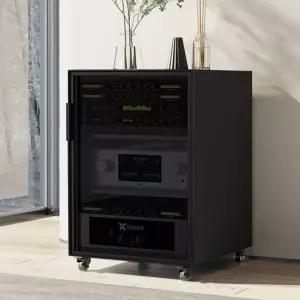 오디오 수납장 거실 2단 오디오랙 철제 진열장 선반 TV장 스탠드 스틸